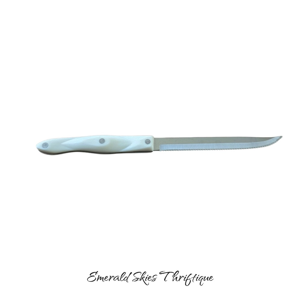 Cutco 1729 KB Trimmer Knife Pearl White Handle Serrated USA Blade  free shipping